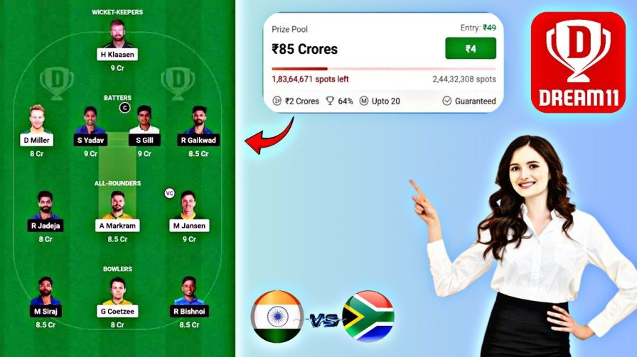 India Vs South Africa 2nd T20 Dream11 Team Selection Today