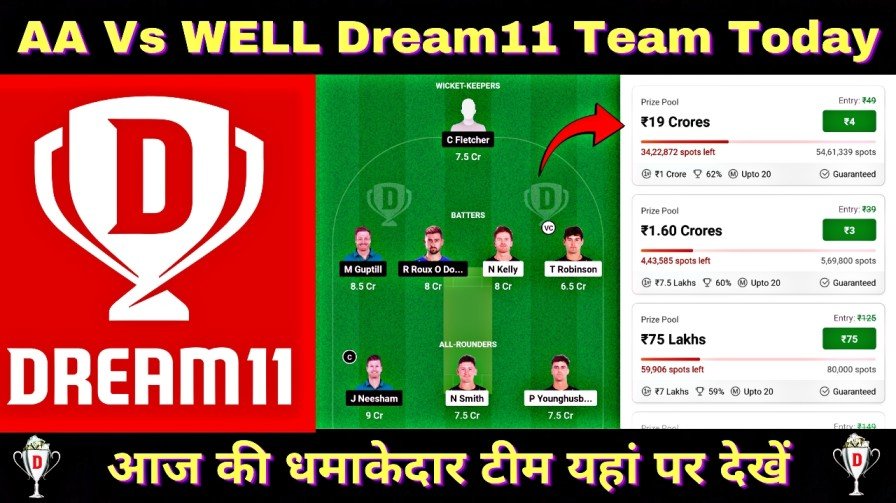 AA Vs WELL Dream11 Prediction Today