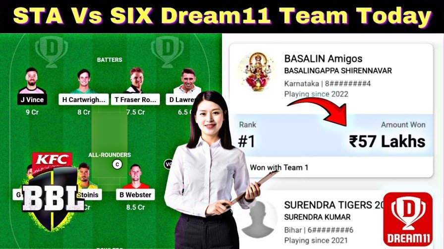 STA Vs SIX Dream11 Team Prediction Today